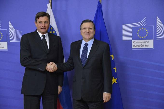 Predsednik Borut Paho se je sreal s predsednikom Evropske komisije Josjem Manuelom Barrosom